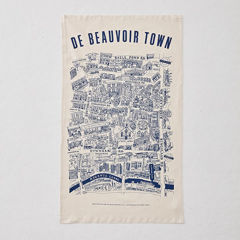 De Beauvoir map tea towel